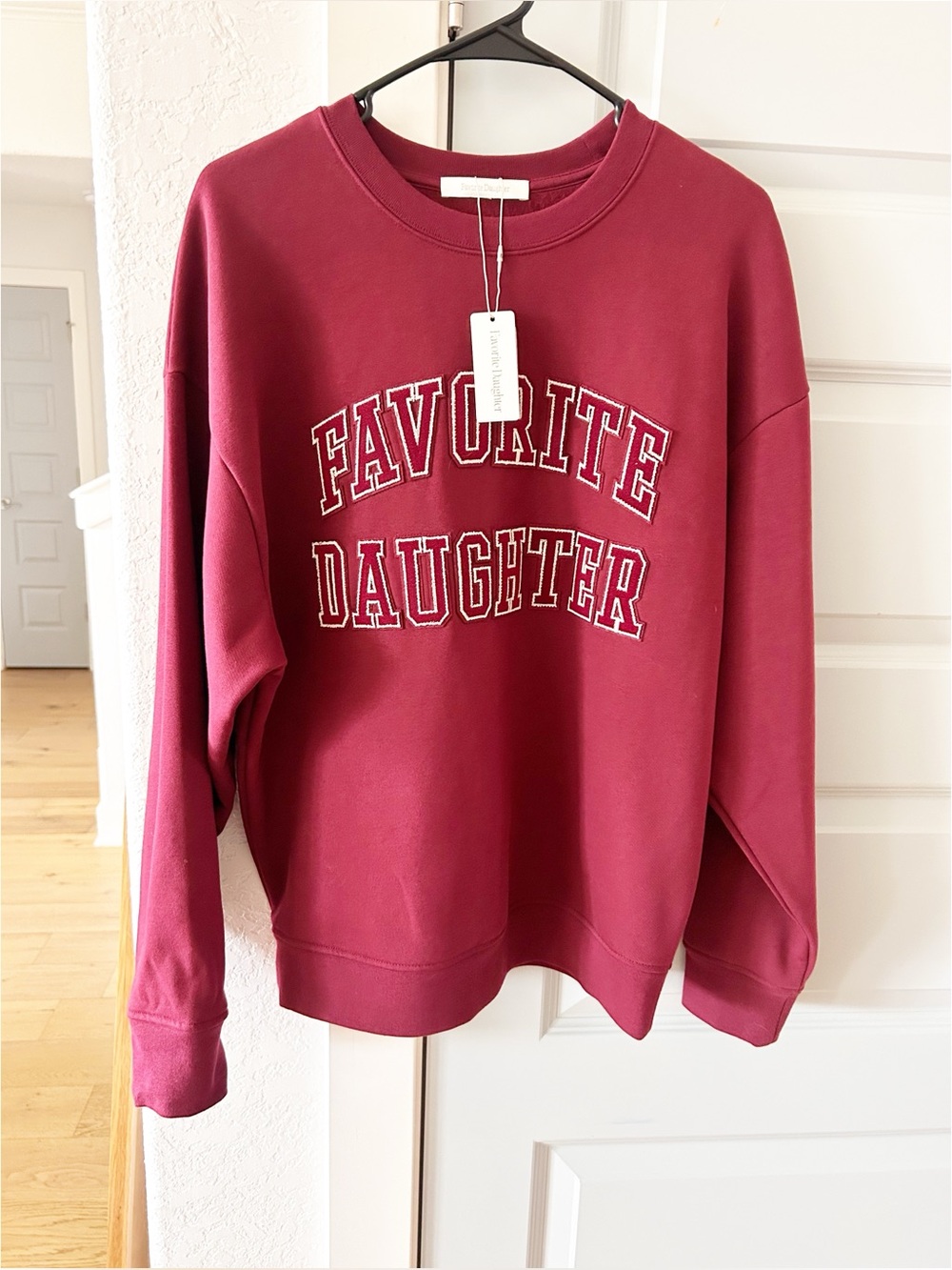 NWT Favorite Daughter Collegiate Embroidery Logo Sweatshirt - Picture 3 of 5